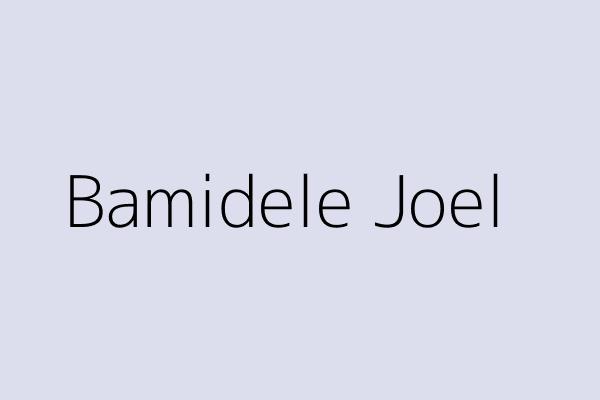 Bamidele Joel